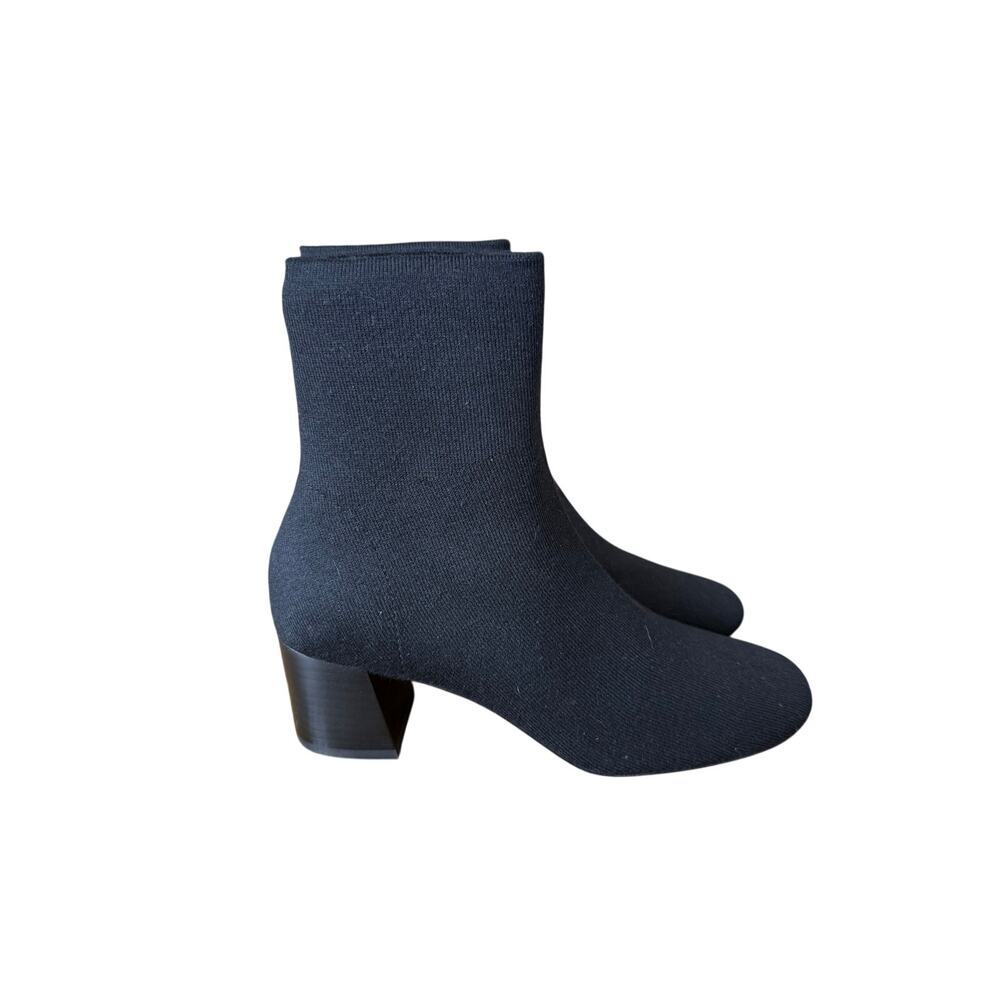 Everlane The Day Boot ReKnit Black Stretch Knit Sock Ankle Boots Size 7